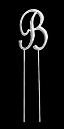 Silver Metal Topper - Letter B - Click Image to Close